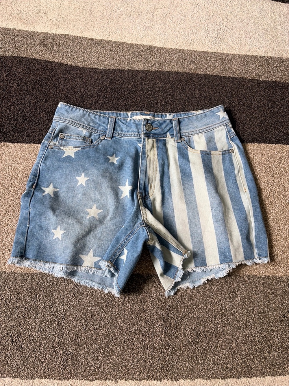 Denim Star & Stripe High-Rise Women’s Shorts